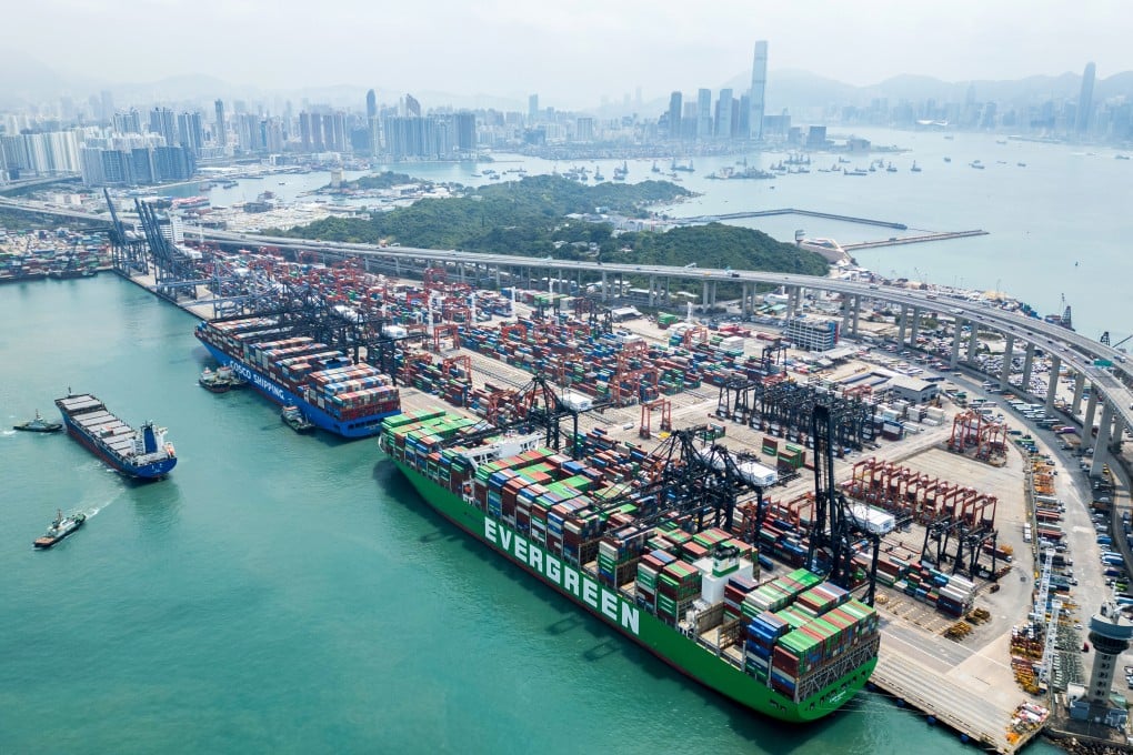 A container terminal in Kwai Chung on April 9. Photo: Eugene Lee