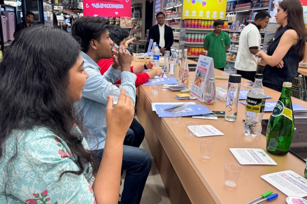 Indians take part in a “Sip and Sense” water tasting event in Hyderabad, on January 9. Photo: Reuters