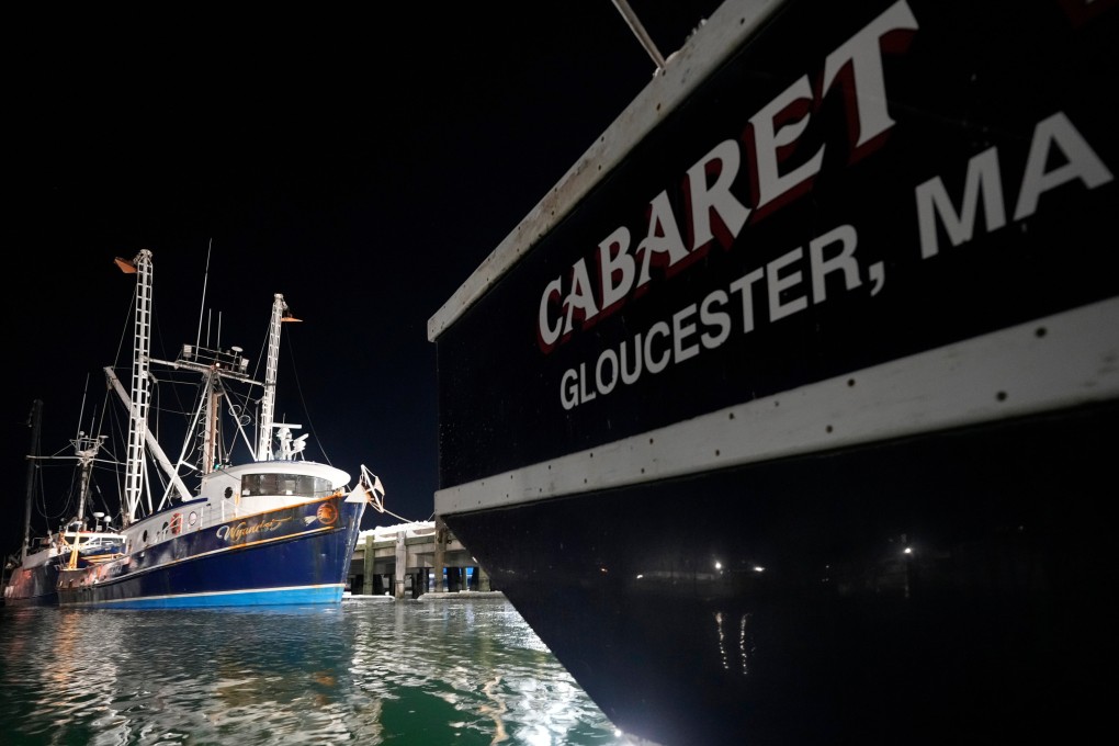 Offshore fishing vessels are docked near the State Fish Pier in Gloucester, Massachusetts, where one of the community’s fishing boats went missing on Friday. Photo: AP