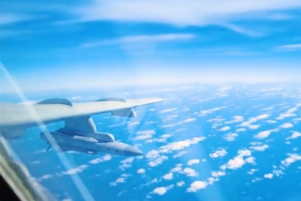 H-6K bombers armed with anti-ship missiles took part in the patrols, according to Chinese state media. Photo: CCTV