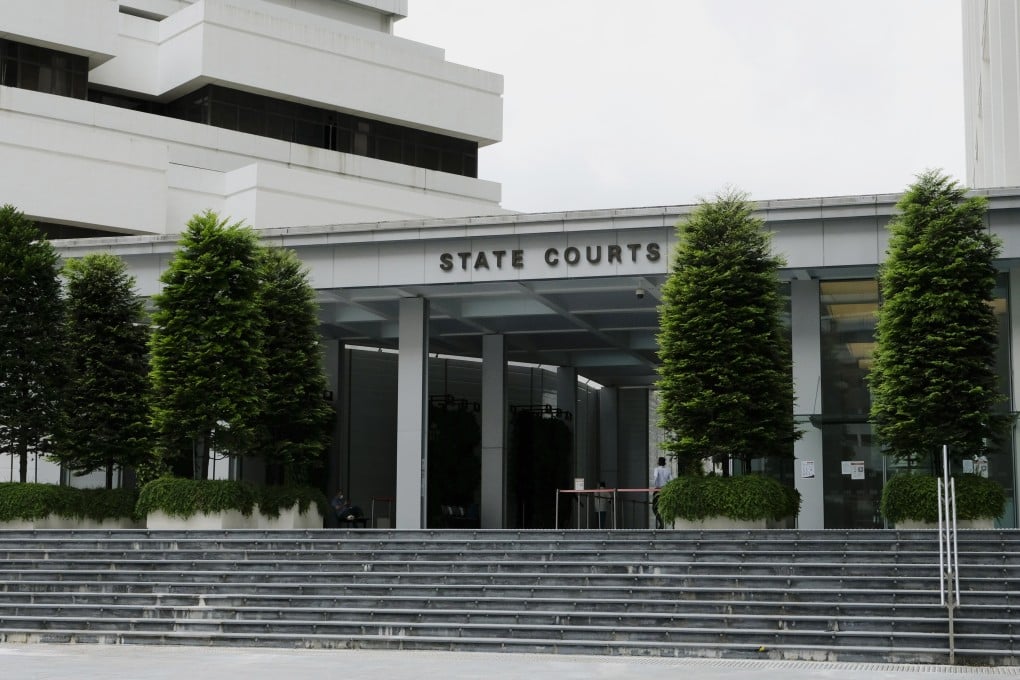 The main entrance of the State Courts in Singapore. Photo: AP