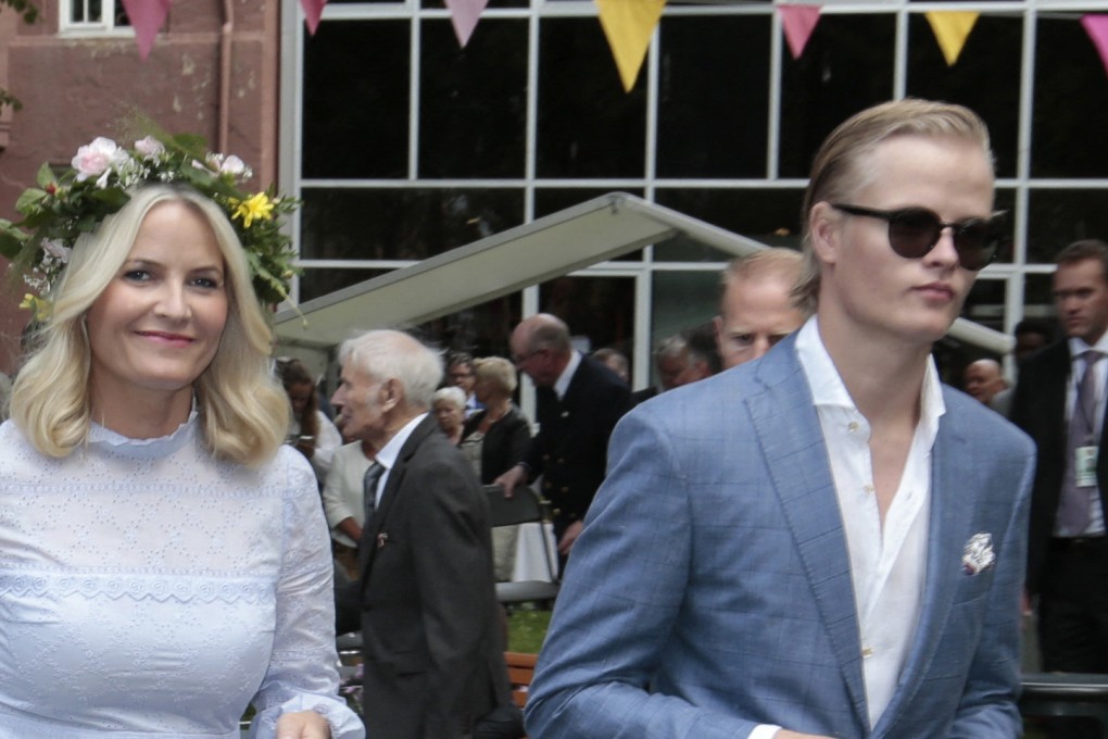Crown Princess Mette-Marit Tjessem Hoiby with her son Marius Borg Hoiby in Trondheim, Norway, in 2016. Photo: AFP