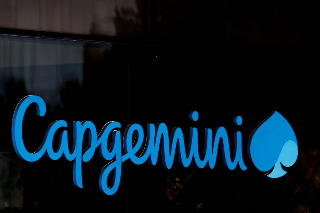 The Capgemini logo at the company’s office in Issy-les-Moulineaux near Paris in 2024. Photo: Reuters