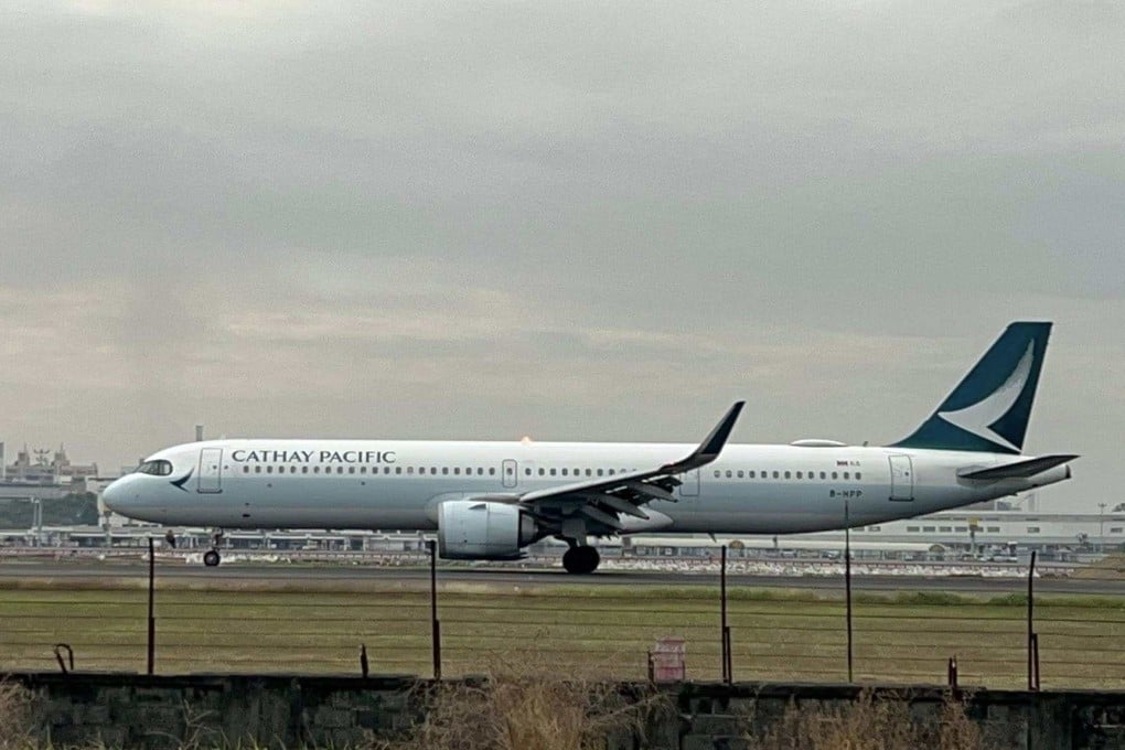 Cathay Pacific flight CX449 bound for Hong Kong returned to Kaohsiung shortly after take-off on Sunday morning. Photo: Handout