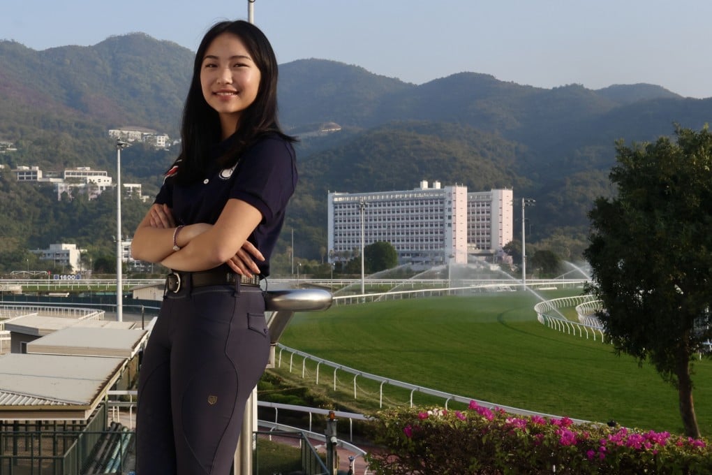 Fu Ka-ching is pictured at the Hong Kong Jockey Club in Sha Tin. The rising Hong Kong equestrian star explains how she balances school and show jumping. Photo: Jonathan Wong