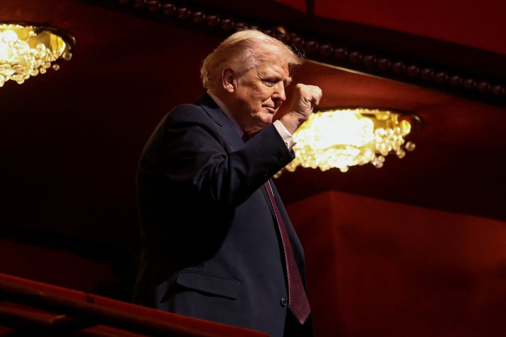US President Donald Trump at the premiere of the documentary film Melania on Thursday. Photo: Reuters