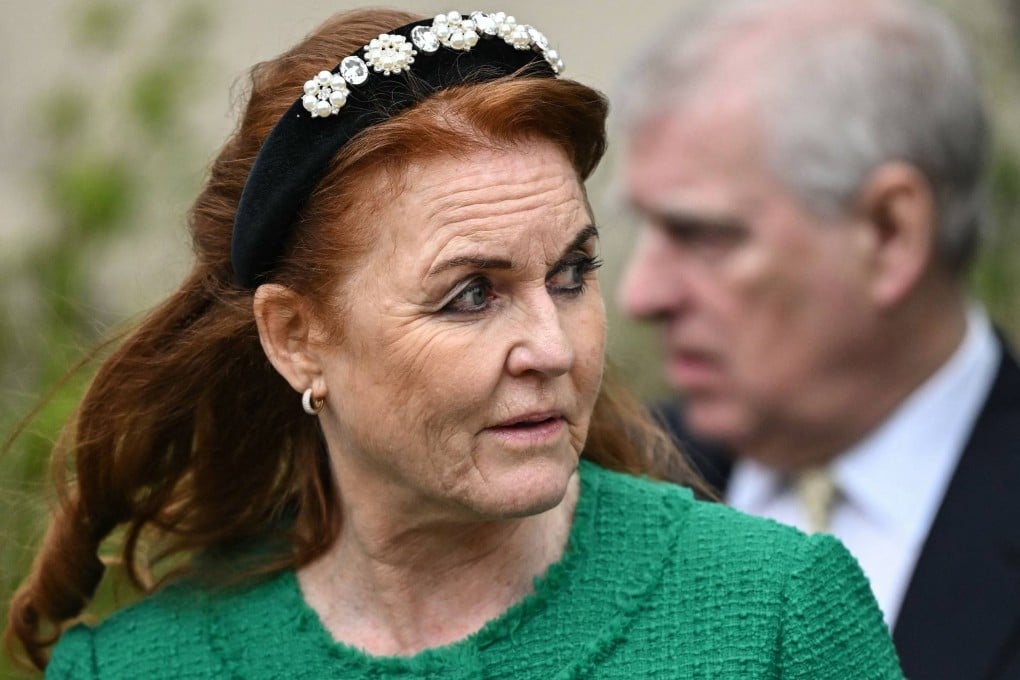 Sarah Ferguson leaves St. George’s Chapel at Windsor Castle after the Easter Mattins Service on March 31, 2024. Photo: AFP
