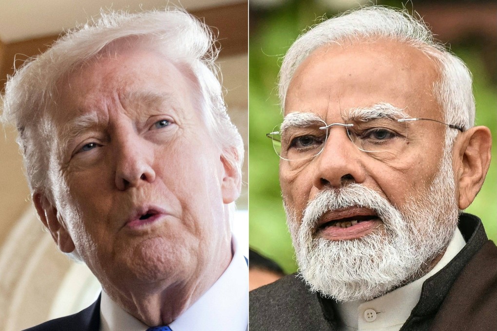 US President Donald Trump and Indian Prime Minister Narendra Modi have reached a trade deal easing tariffs and reducing tensions over Russian oil purchases. Photo: AFP
