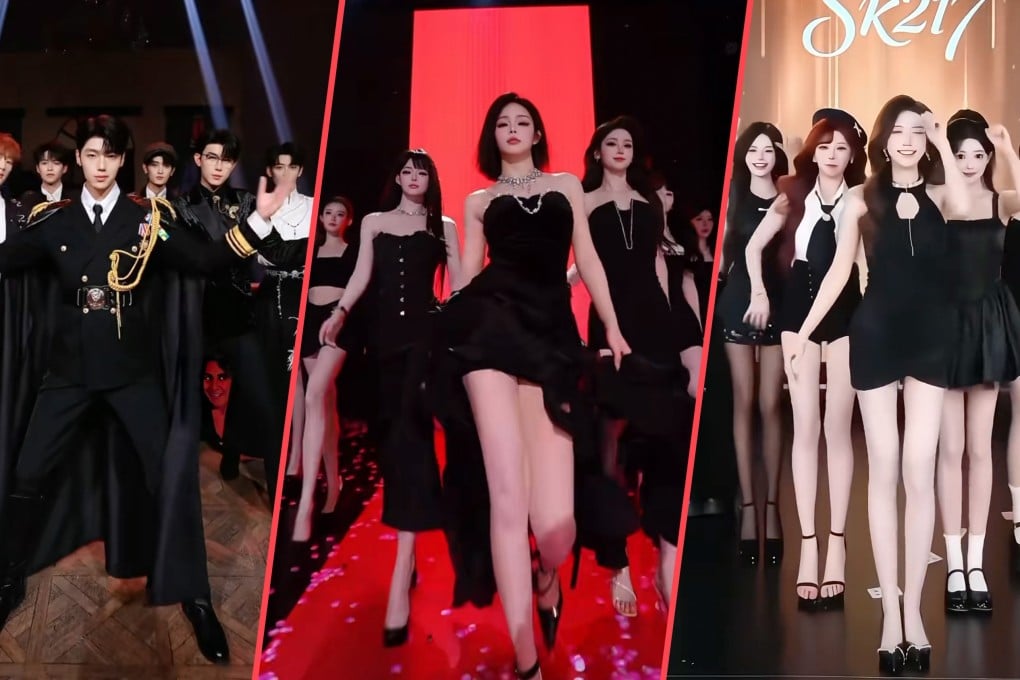 The landscape of live-streaming is evolving, particularly with group live-streaming sessions in China, which typically feature five online idols performing sexy dances. Photo: SCMP composite/RedNote