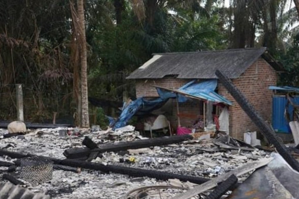 The location where human remains were found in a palm oil plantation in Kangkar, Pulai. Photo: Handout