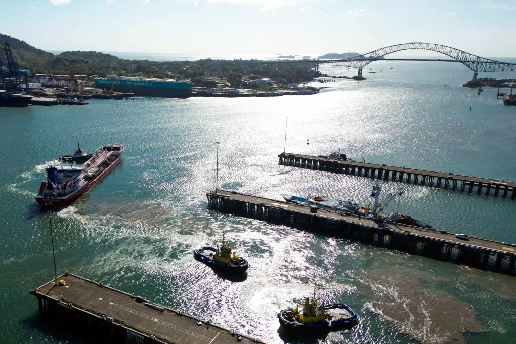 An aerial view of the port of Balboa, operated by Hong Kong conglomerate CK Hutchison, in Panama City. Photo: AFP