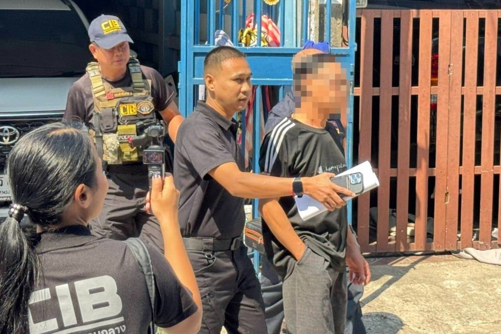 Thai police arrested Hong Kong man Mui Yiu-keung (right) in Bangkok on Monday. Photo: Handout