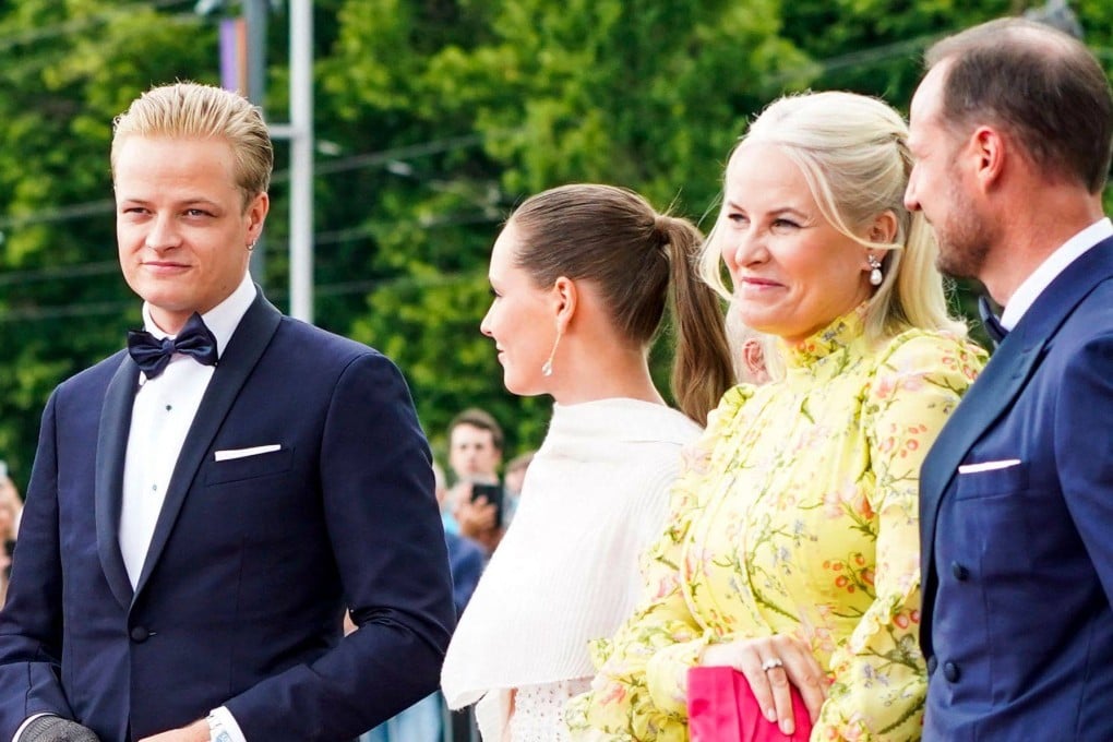 Marius Borg Hoiby (left) and Crown Princess Mette-Marit (second from right) arrive for Princess Ingrid Alexandra’s belated 18th birthday dinner in Oslo in June 2022. Photo: AFP