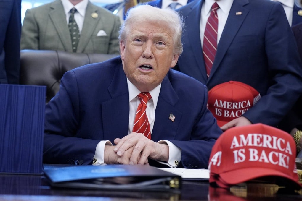 US President Donald Trump in the Oval Office on Tuesday. Photo: EPA