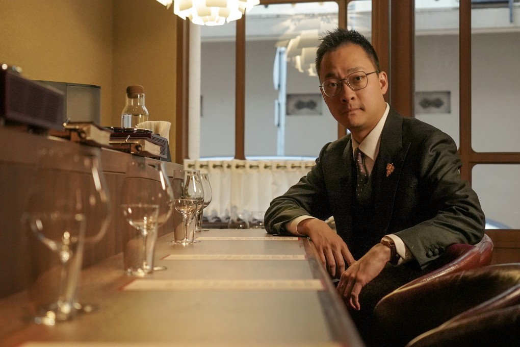 Sommelier Mason Ng is pictured at Maison Natsukashii in Hong Kong’s Central neighbourhood. He has designed his new bar to appeal to “very dedicated” wine drinkers. Photo: Karma Lo