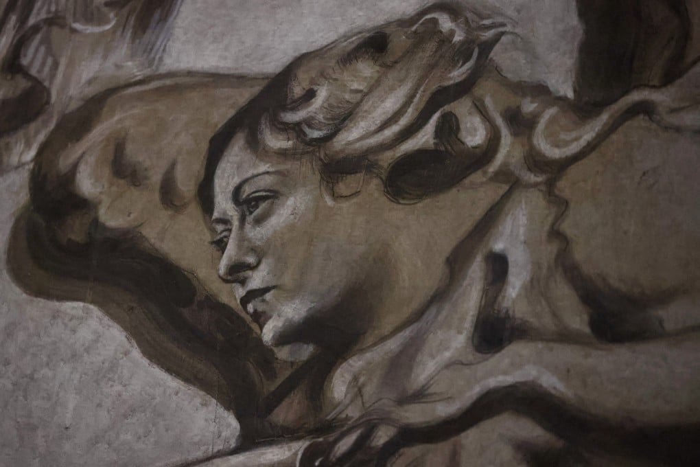 The painted angel had a resemblance to Italian Prime Minister Giorgia Meloni. Photo: Reuters