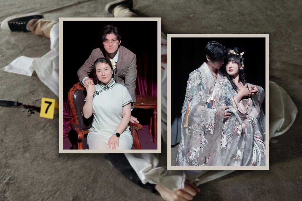 A trend is growing among Chinese women that involves hiring a “love companion” during script-killing games where participants engage in a fictional scenario, often with a male host. Photo: SCMP composite/Shutterstock/RedNote