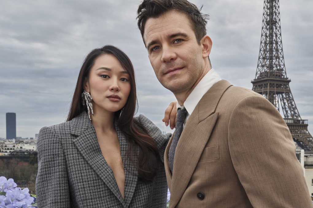 Yerin Ha (left) and Luke Thompson promoting Netflix’s Bridgerton season four in Paris. The duo talk about their characters, advice given to them by their co-stars and more. Photo: Netflix