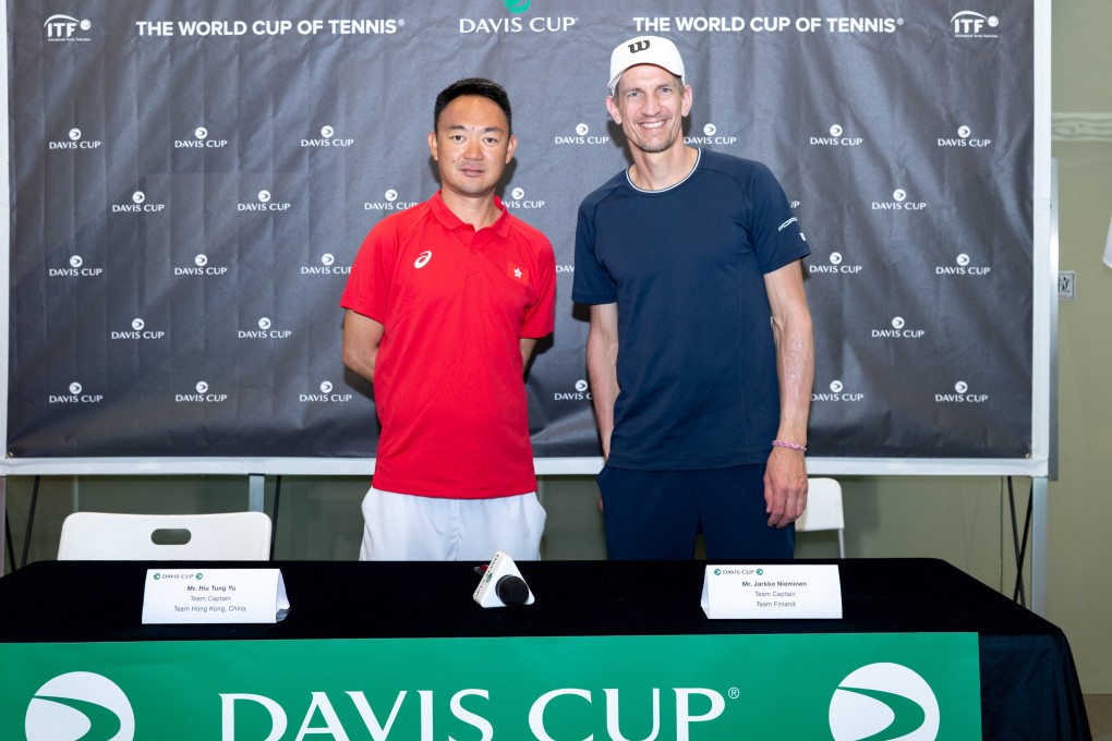 Yu Hiu-tung (left) and Jarkko Nieminen will send their teams into Davis Cup battle over the weekend. Photo: HKCTA
