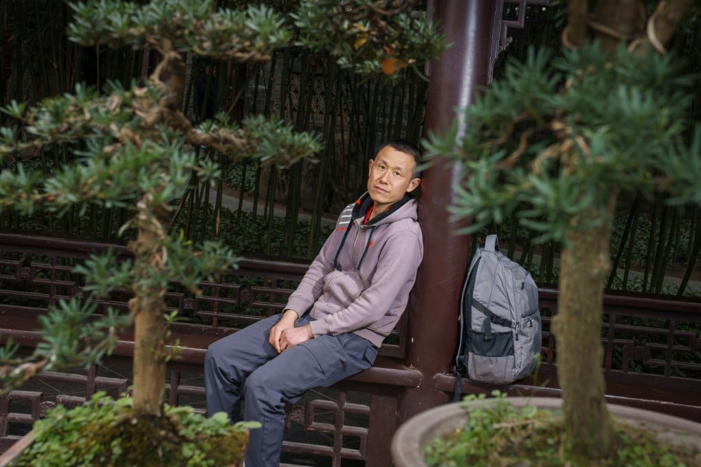Chinese writer Hu Anyan pictured in People’s Park, Chengdu, China. Photo: Eric Mast