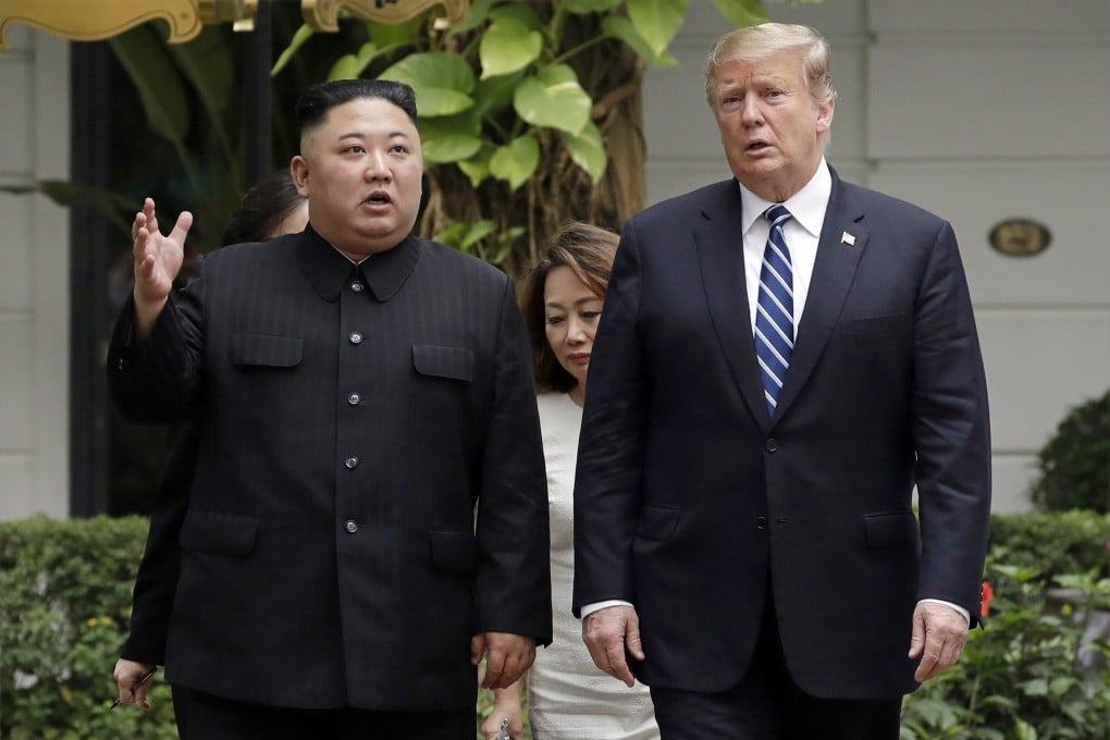 North Korean leader Kim Jong-un and US President Donald Trump after their first meeting in Hanoi, Vietnam, on February 28, 2019. Photo: AP