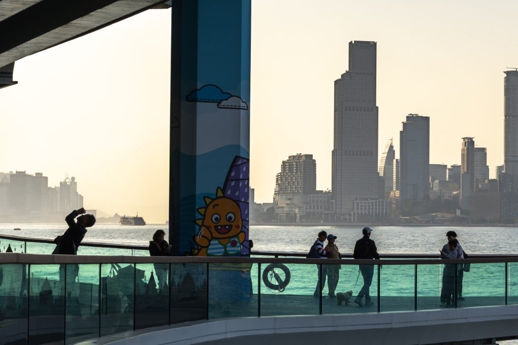 People stand on a new boardwalk in Quarry Bay on January 4. Photo: Robert Ng
