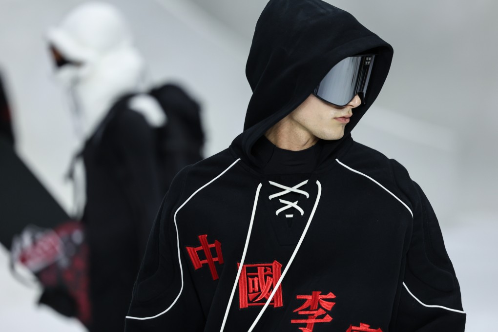 A model presents for Chinese brand Li Ning during the fashion week in Milan on January 16. Photo: Xinhua