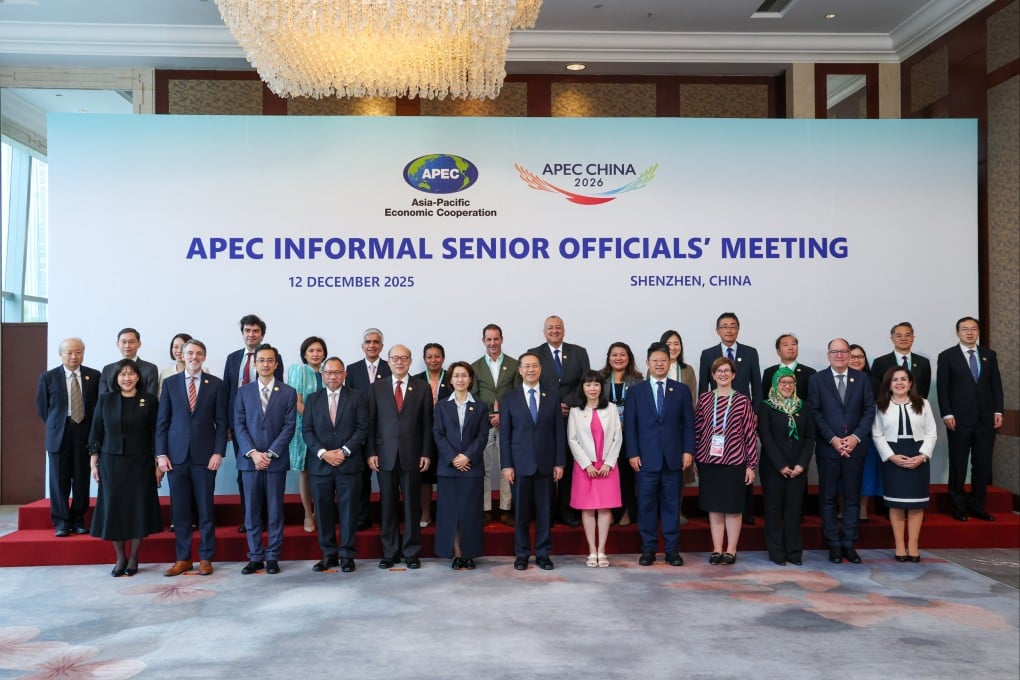 A group photo at the Apec informal senior officials’ meeting in Shenzhen, China on December 12, 2025. Photo: Xinhua