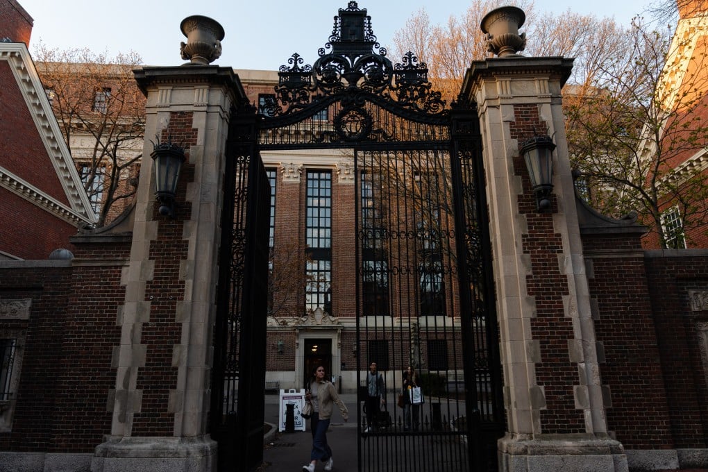 People leave Harvard University on April 17, 2025. Photo: Getty Images/TNS