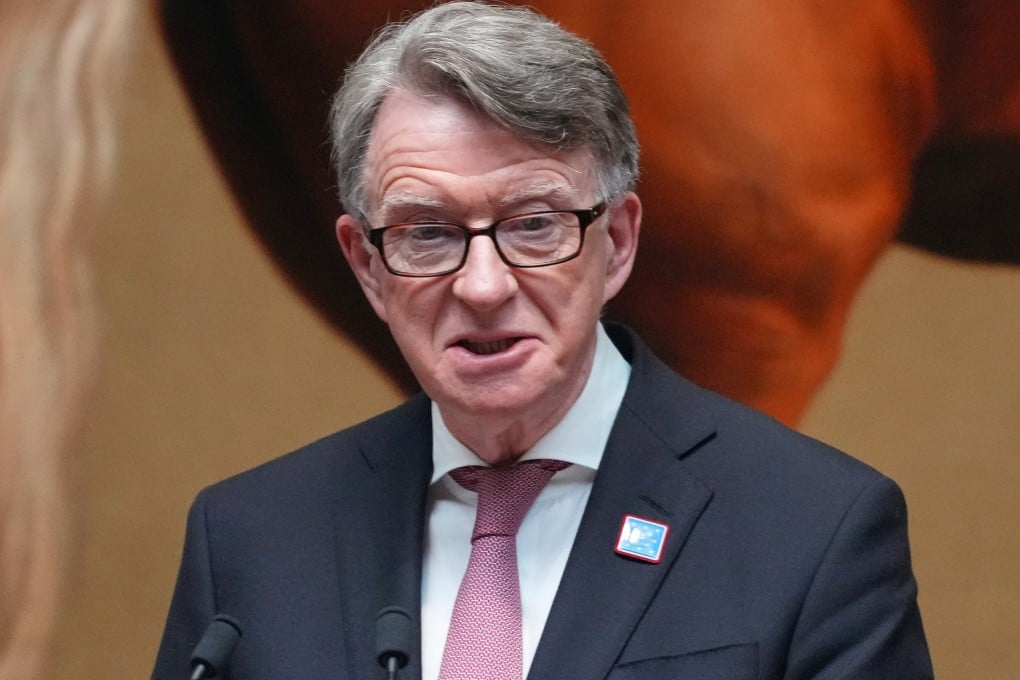 Peter Mandelson speaks during a ceremonty in the National Gallery in London in June 2025. Photo: AP