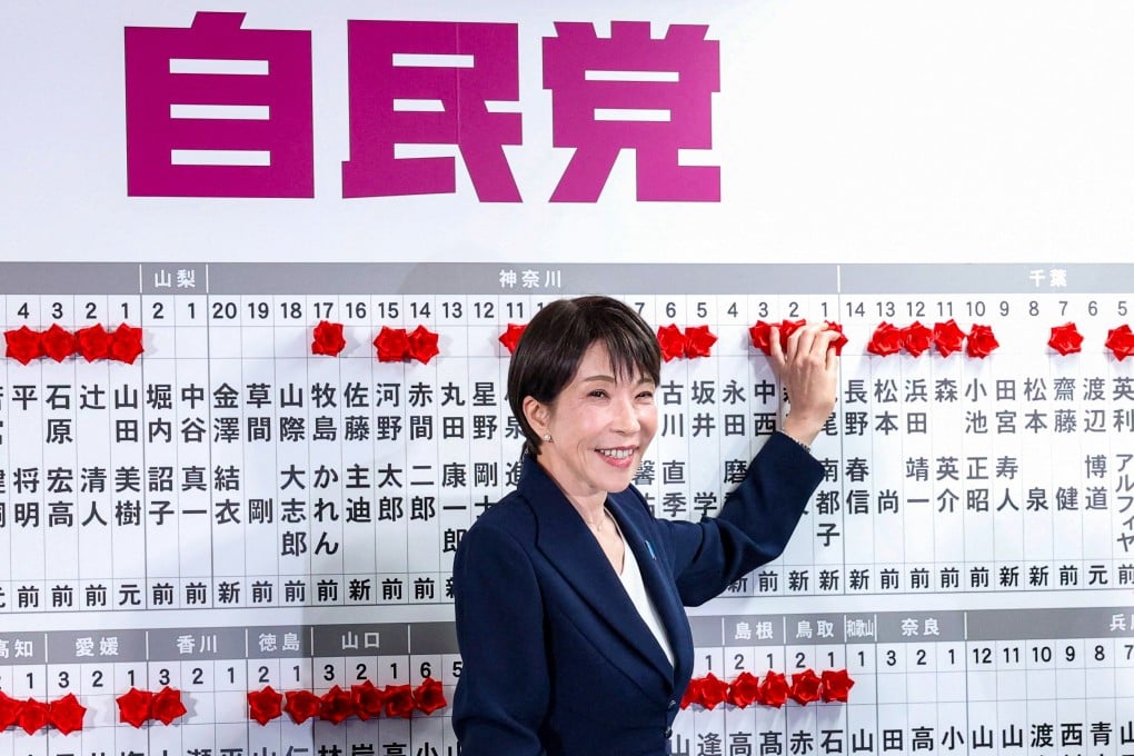 Japan’s Prime Minister Sanae Takaichi on Sunday. Photo: Reuters