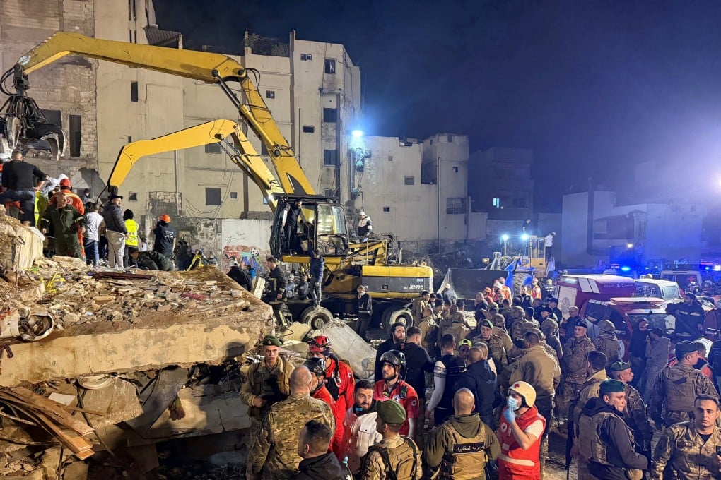 Rescue teams search for survivors in Tripoli, Lebanon. Photo: Reuters