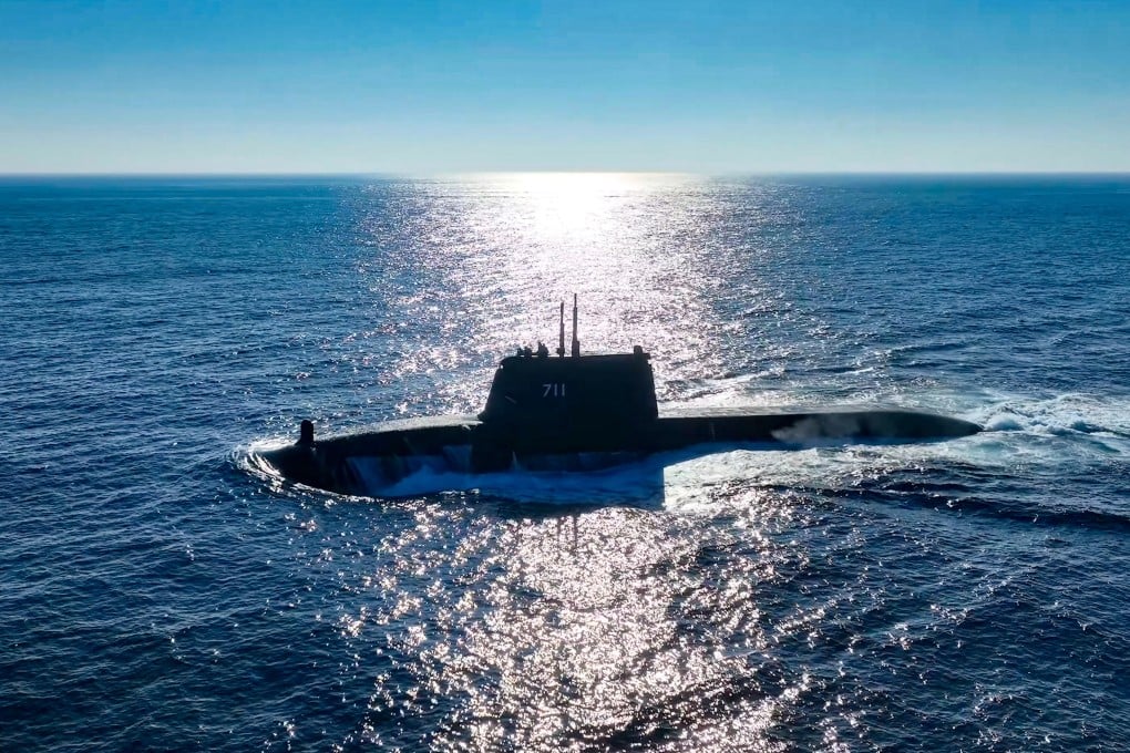 Video footage shared by the company behind the prototype showed the sub operating at periscope depth, conducting rudder control and mast deployment tests. Photo: Handout