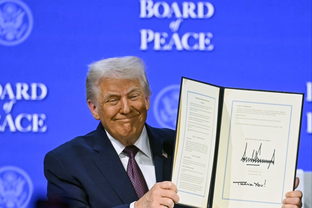 US President Donald Trump launched his ‘Board of Peace’ at the World Economic Forum in Davos in January. Photo: AFP