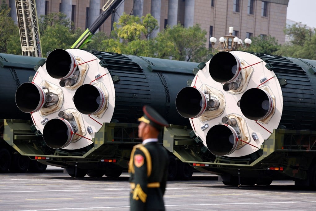 DF-5C nuclear missiles are displayed during a military parade in Beijing, China, in September 2025. Photo: Reuters