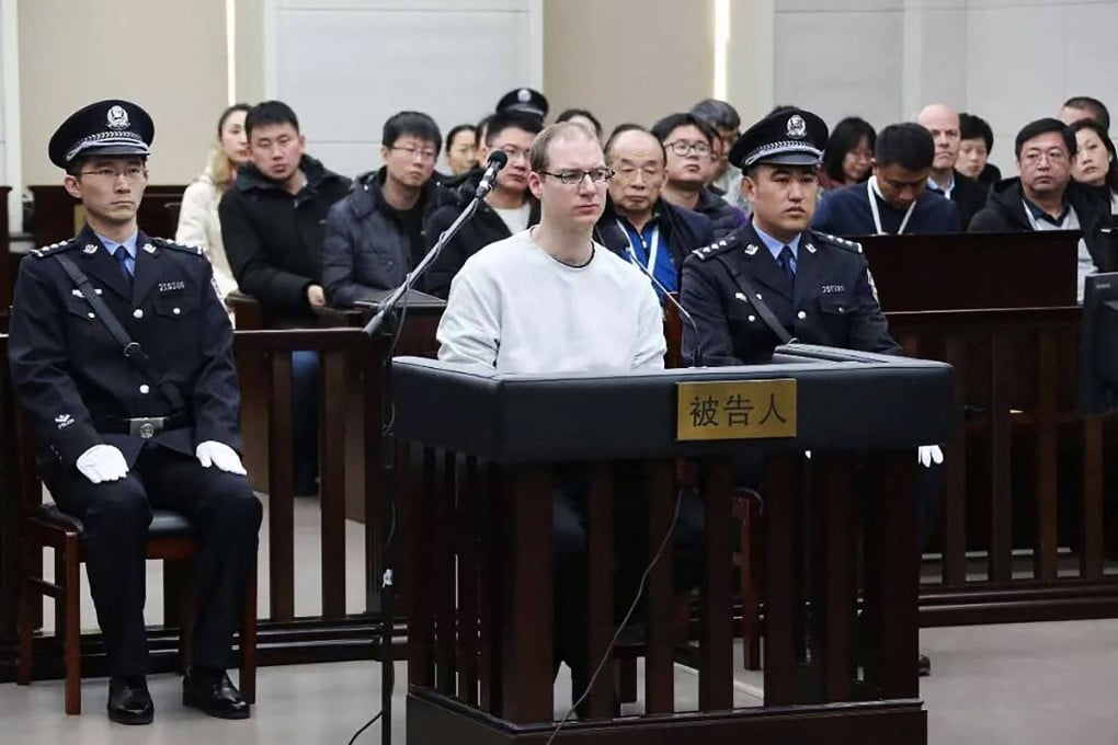 Canadian Robert Lloyd Schellenberg, pictured during his 2019 retrial on drug trafficking charges in Dalian, Liaoning province, is to stand trial again following the ruling by China’s highest court on Friday. Photo: Handout via AFP