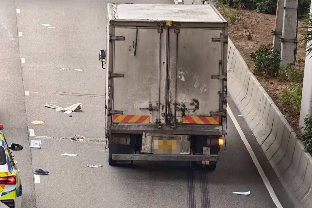 The goods truck was travelling on Kwun Tong Road towards Lam Tin when it hit the 65-year-old woman with deadly force. Photo: Facebook