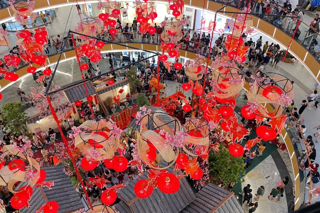 Lunar New Year celebrations are seen in a shopping centre in Johor Bahru, Malaysia, last year. Photo: Shutterstock