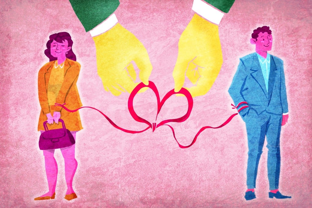 Where does Hong Kong turn to when digital romance fails? More of the city’s bachelors and bachelorettes are trading algorithms for professional human matchmakers. Illustration: Henry Wong