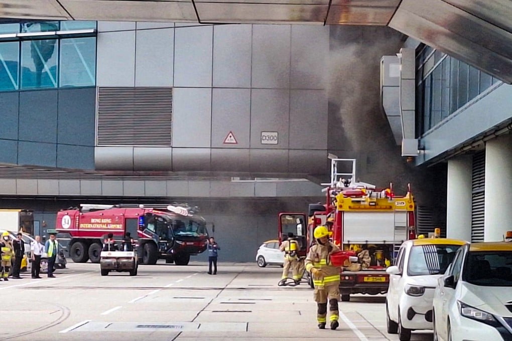 Police said the location of the fire was close to boarding gate No 212. Photo: Handout