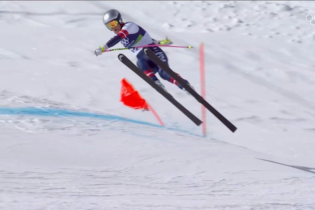 Lindsey Vonn crashes on day two of the Milano Cortina 2026 Winter Olympics. Photo: TNS