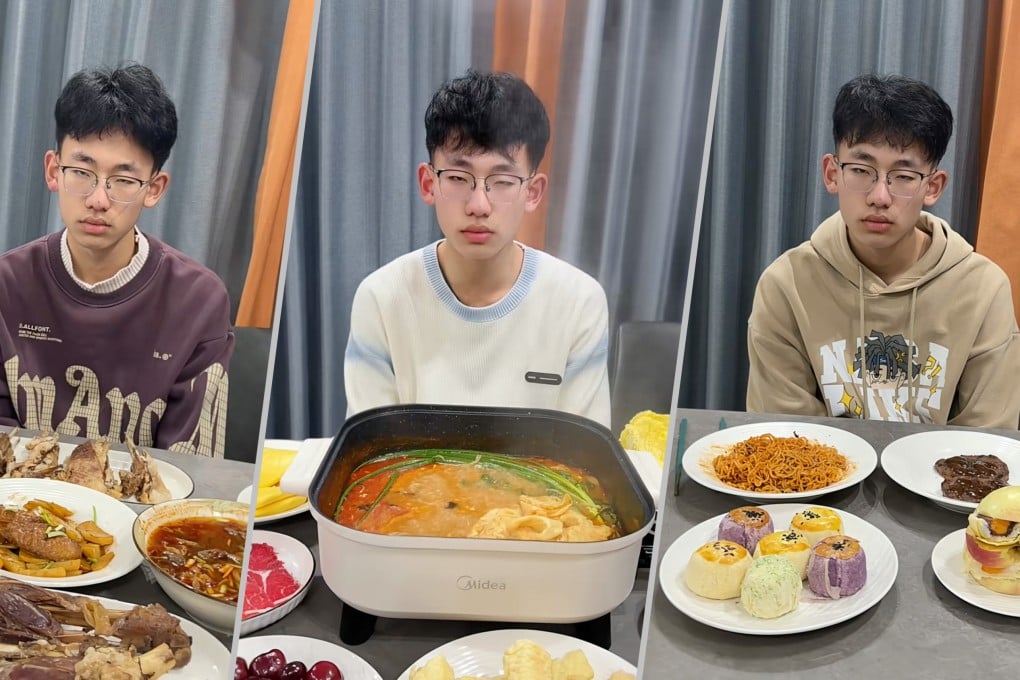 A mother in China prepared “thunder breakfasts” for her son every day, featuring unique dishes like durian with hotpot and tanghulu with sour fish soup, which went viral, amassing over 900 million views. Photo: SCMP composite/Douyin