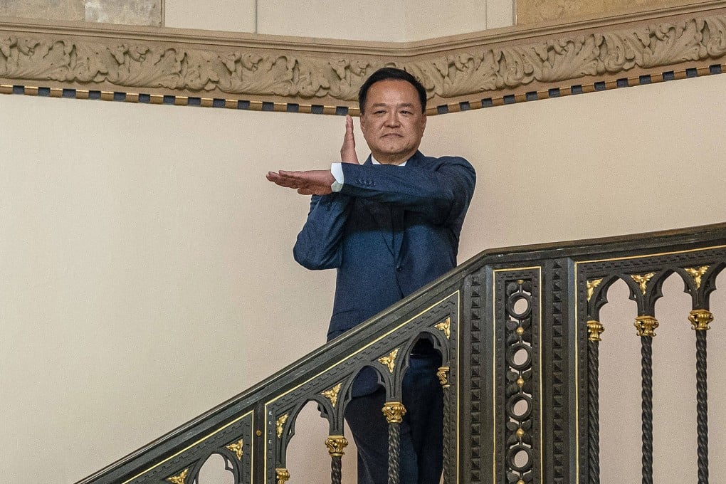 Thai Prime Minister Anutin Charnvirakul poses as he arrives at the Government House in Bangkok on February 9. Photo: AFP