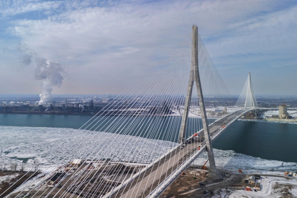 The Gordie Howe International Bridge under construction. Photo: Reuters