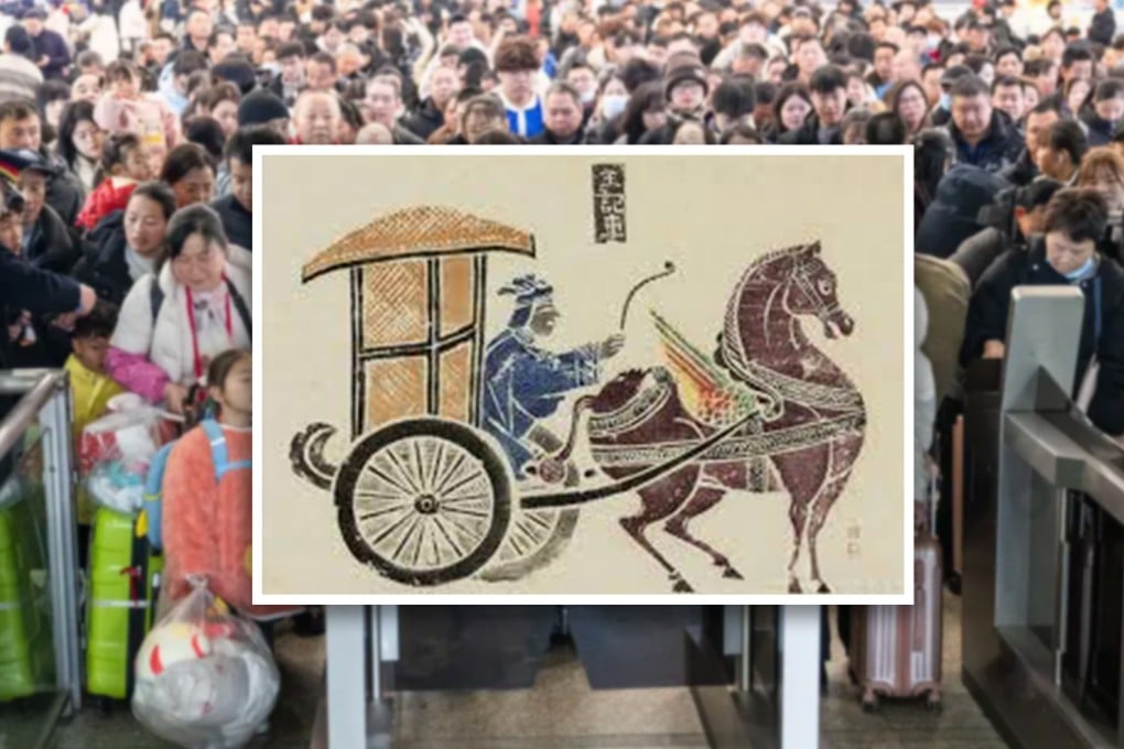 China’s Spring Festival travel rush dates back to ancient times when journeys took nearly a month and were primarily undertaken by officials and merchants. Photo: SCMP composite/Sohu