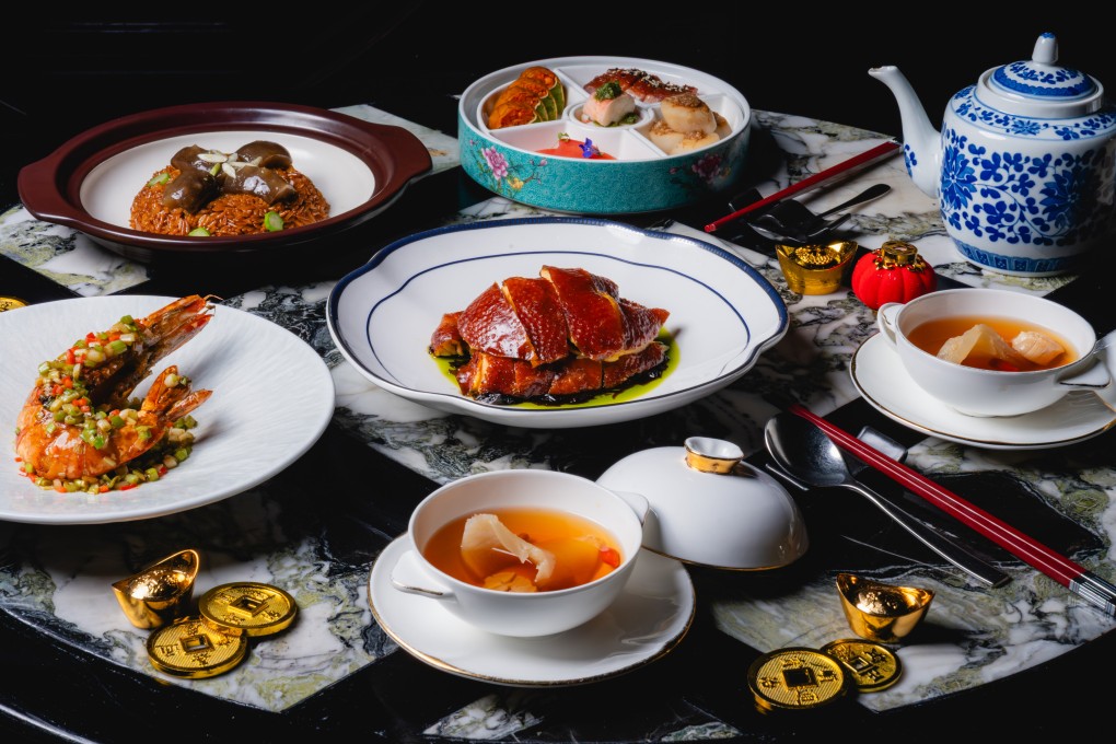 Dishes featured in The Chinese Library’s eight-course Lunar New Year tasting menu. The high-end restaurant in Hong Kong’s Central neighbourhood is one of many in the city offering seasonal menus to ring in the Year of the Fire Horse 2026. Photo: The Chinese Library