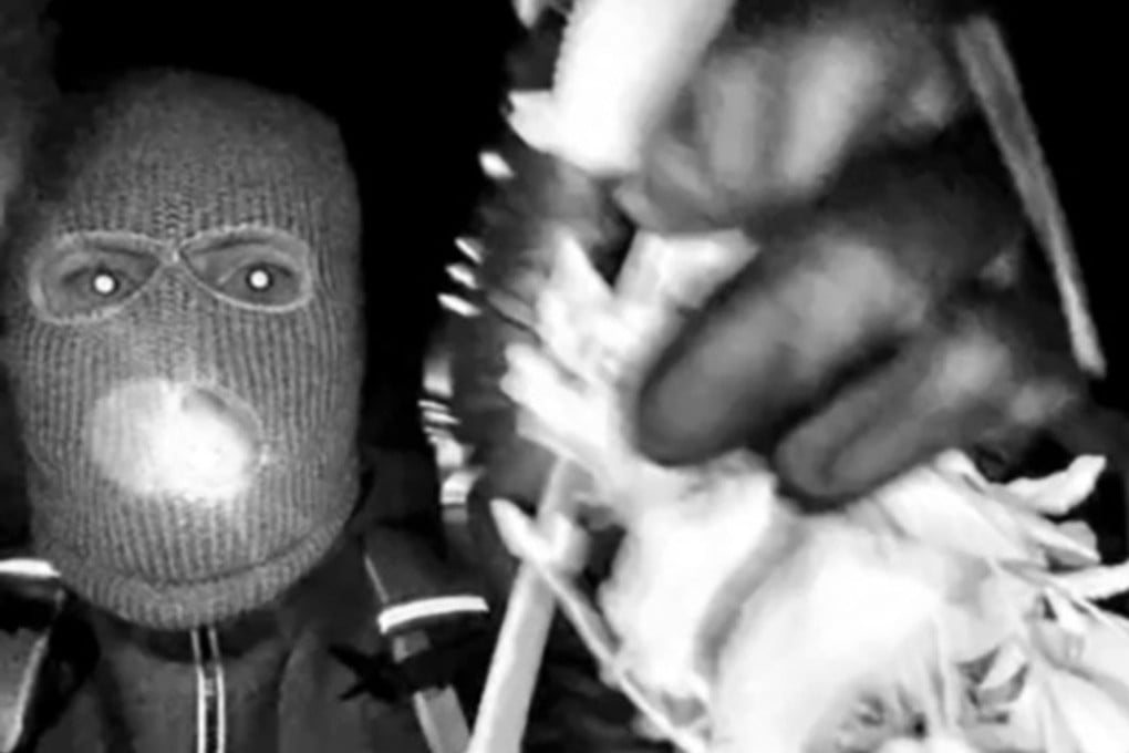 The image shows an armed individual appearing to have tampered with the camera at Nancy Guthrie’s front door on the morning of her disappearance. Photo: FBI via TNS