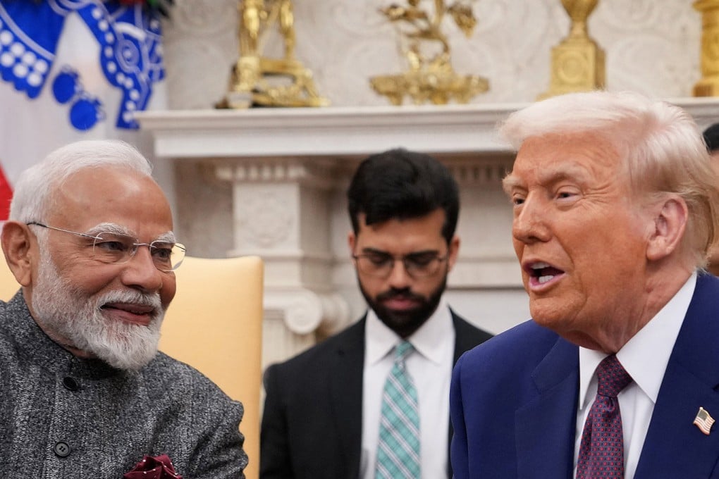 US President Donald Trump (right) and Indian Prime Minister Narendra Modi in the Oval Office in February 2025. Photo: TNS
