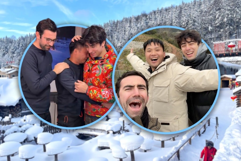 A Chinese taxi driver hired by two foreign influencers took the pair on a 4,000-kilometre journey. The cabby says his life has become “incredible” as a result. Photo: SCMP composite/Shutterstock/Douyin