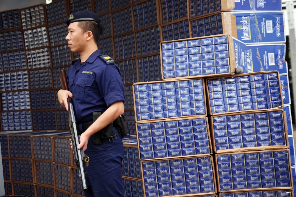 Hong Kong customs seized HK$2.7 billion worth of illicit cigarettes in 2025. Photo: Jelly Tse